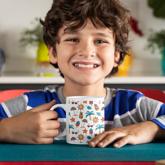 Summer Seamless Muster Hintergrund Kaffeetasse (Von Creator hochgeladen)