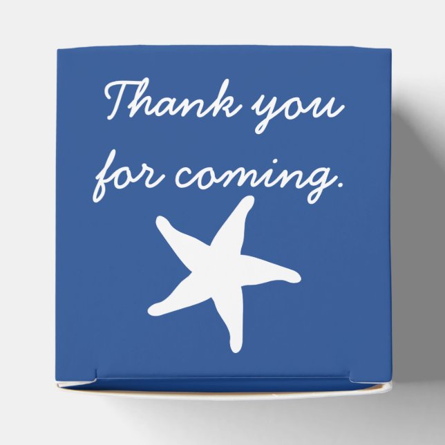 Summer Seashells in Blue Gevor Box Geschenkschachtel (Oben)