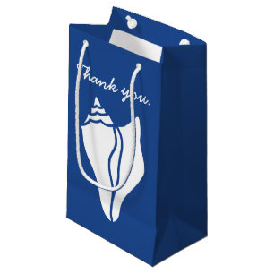 Summer Seashells in Blue Gift Bag Kleine Geschenktüte