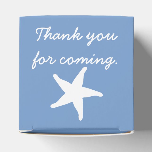 Summer Seashells in Periwinkle Gefälligkeitsbox Geschenkschachtel (Oben)