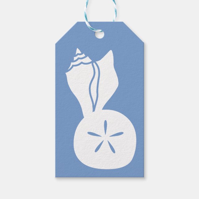 Summer Seashells in Periwinkle Geschenktag Geschenkanhänger (Vorderseite)