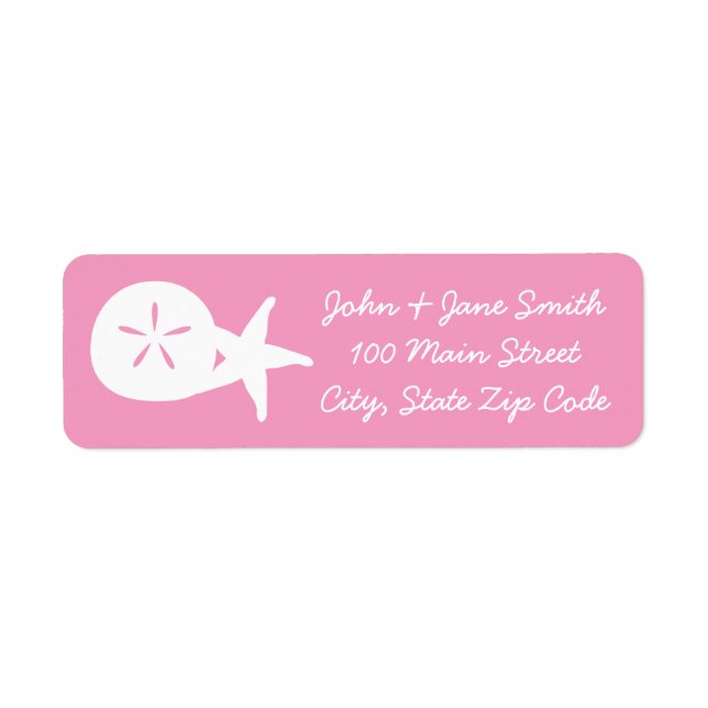 Summer Seashells in Petal Pink Address Label (Vorne)