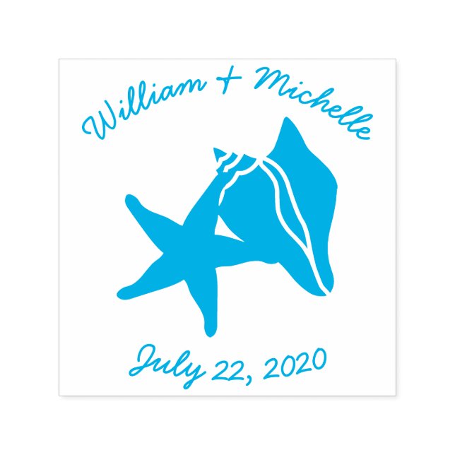 Summer Seashells Self-Inking Accent Briefmarke Permastempel (Design)