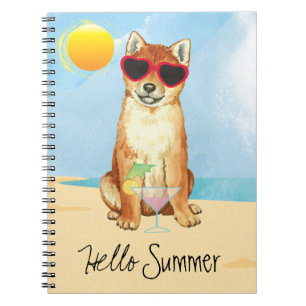 Summer Shiba Inu Notizblock
