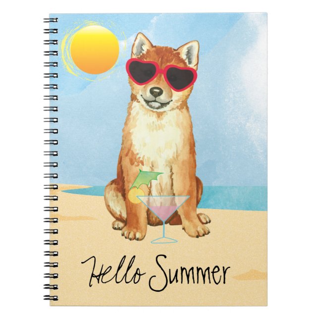 Summer Shiba Inu Notizblock (Vorderseite)