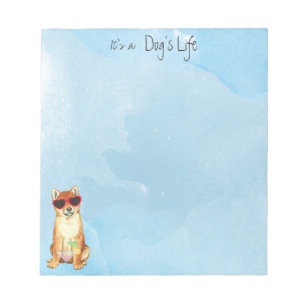 Summer Shiba Inu Notizblock