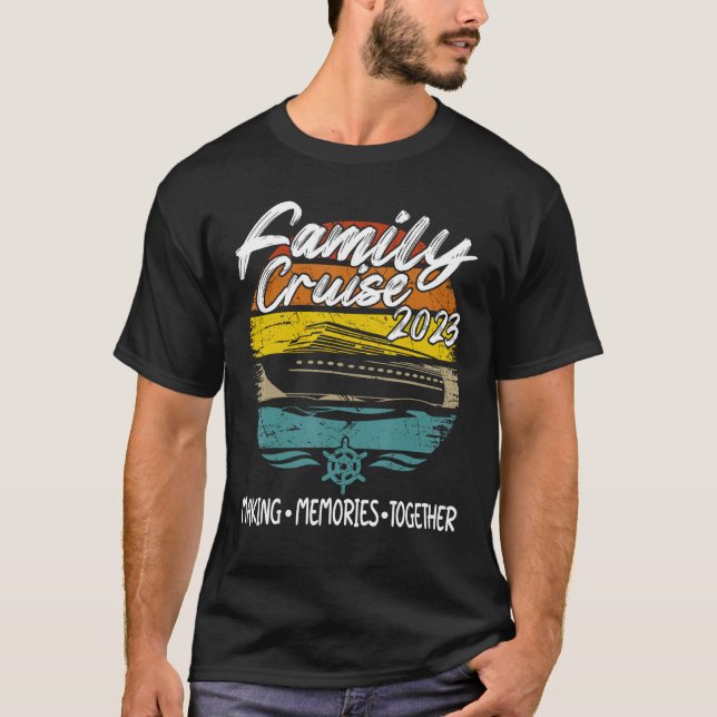 Summer Ship Trip Family Cruise 2023 Memories T-Shirt (Vorderseite)