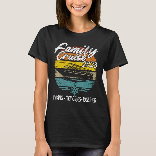 Summer Ship Trip Family Cruise 2023 Memories T-Shirt (Vorderseite)
