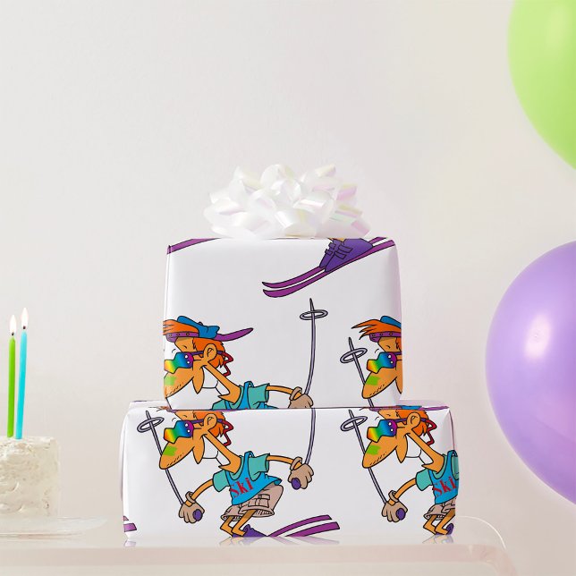 Summer Skier Geschenkpapier (Von Creator hochgeladen)