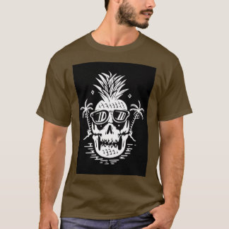 Summer skull line grafische Illustrationsart T-Shirt