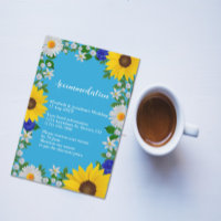 Summer Sky Blue Floral Hochzeitsunterkunft