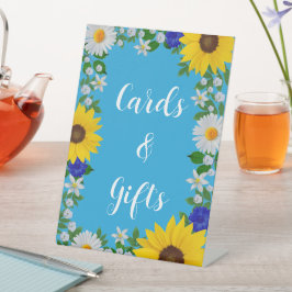 Summer Sky Blue Floral Wedding Sockelschild