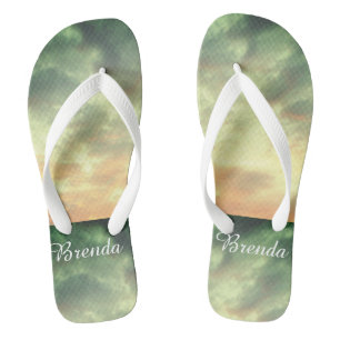 Summer Sky Erwachsene Flip Flops, breite Straps Flops