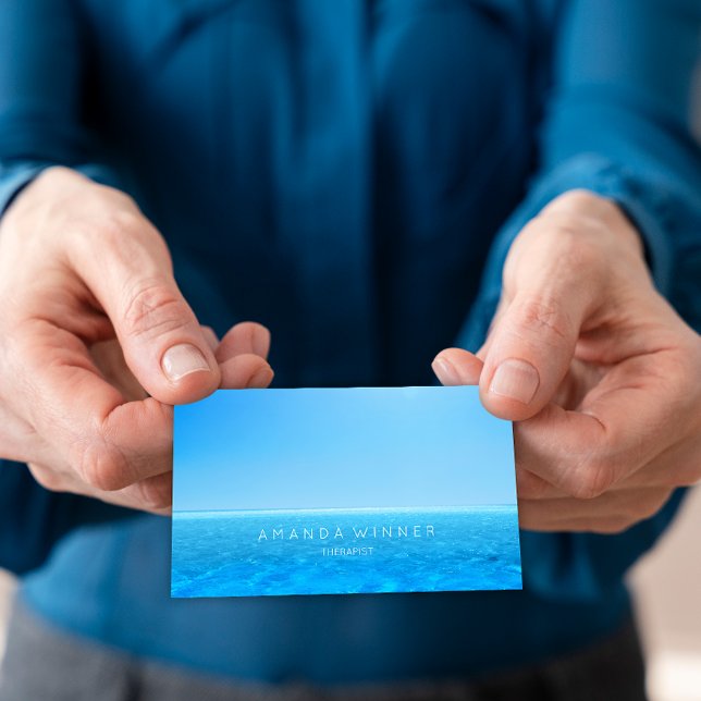 Summer Sky Ocean Therapist Psychologin Couch Visitenkarte (Von Creator hochgeladen)