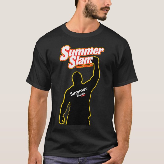 Summer Slam Burnout Champion Wrestling Style T-Shirt (Vorderseite)