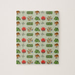 Summer Sleepaway Camp Camping Themenpuzzle Puzzle<br><div class="desc">Eine originelle Marker-Illustration von sechs klassischen Illustrationen zum Thema Camping, darunter ein Lagerfeuer, Trail Mix, Zelt, Schlafsack, s'mores und ein Kompass.</div>