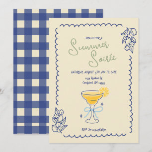 Summer Soirée Cocktail Abend Einladung