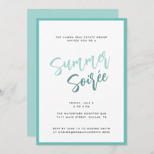 Summer Soiree Modern Script Corporate Summer Party Einladung