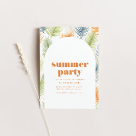 Summer Soiree Party Einladung mit tropischer Pflan