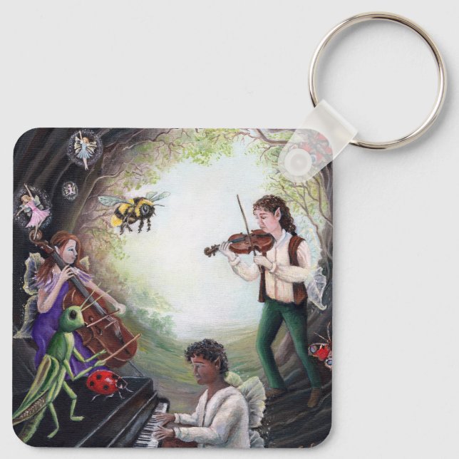 Summer Solstice Fairy Konzert Schlüsselanhänger (Rückseite)