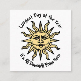 Summer Solstice Gedicht Quadratische Visitenkarte