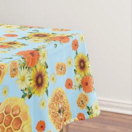 Summer Solstice Honey Bee & Honeycomb Sonnenblume Tischdecke