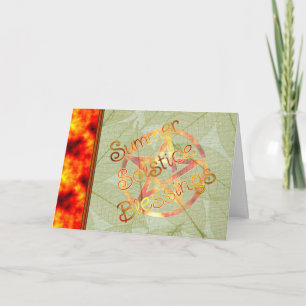 Summer Solstice Pagan Pentagram Karte