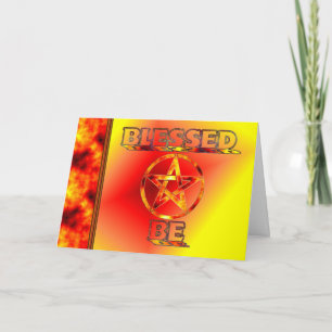 Summer Solstice Pagan Pentagram Karte