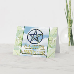 Summer Solstice Pagan Pentagram Karte