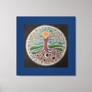 Summer Solstice Tree of Life Mandala Leinwand Prin