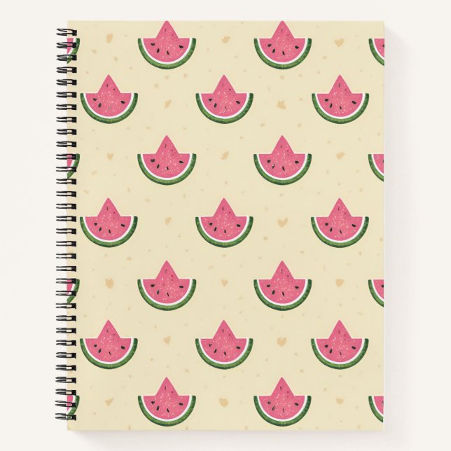 Summer Spiral Notebook von Pink Watermelons Notizbuch (Vorderseite)