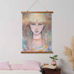 Summer Spirit Mystical Ethereasy Art Wandteppich Mit Holzrahmen