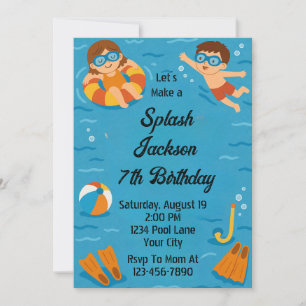 Summer Splash Birthday Einladung