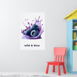 Summer Splash Fruit Wall Art Poster 