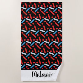 Summer Sprinkles Bold Name Beach Handtuch