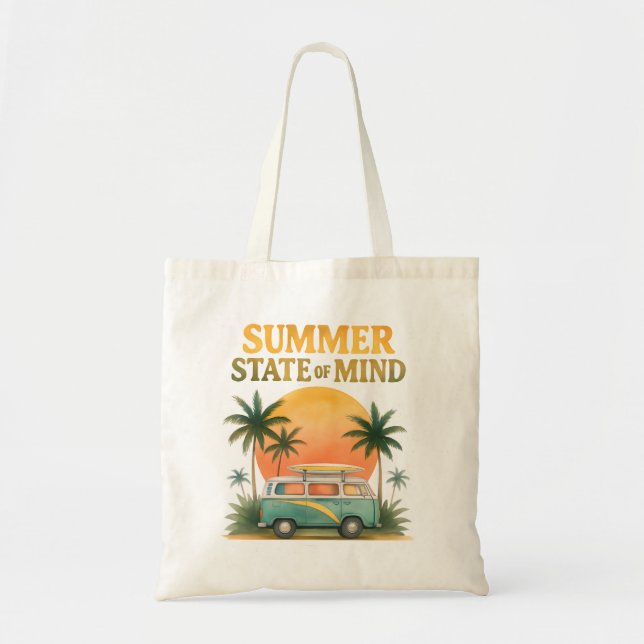 "Summer Staat of Mind" Tote Tasche (Vorne)