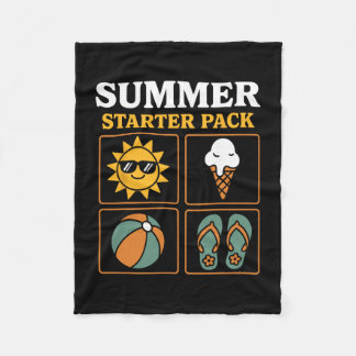 Summer Starter Pack Sun Flip Flops Ll And Ice Crea Fleecedecke