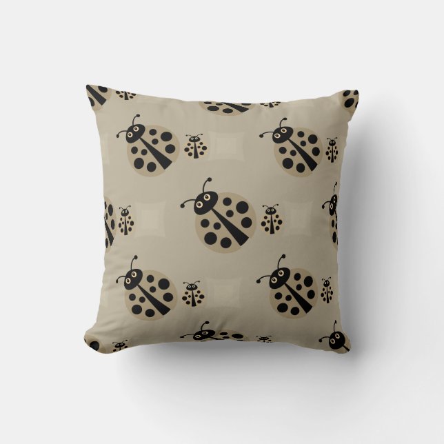 Summer Stone Polka Dot Lady Bugs Pillow Kissen (Vorderseite)