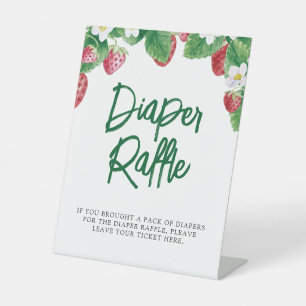 Summer Strawberry Baby Duschdusche Windeln Raffel Sockelschild