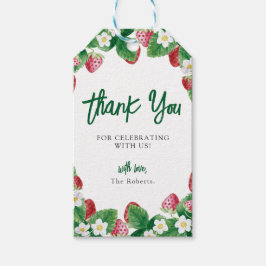 Summer Strawberry Baby Dusche Berry Sweet Geschenkanhänger