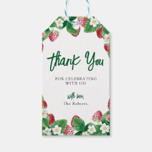 Summer Strawberry Baby Dusche Berry Sweet Geschenkanhänger