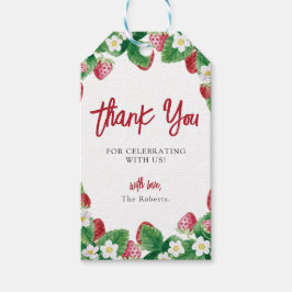 Summer Strawberry Baby Dusche Geschenkanhänger