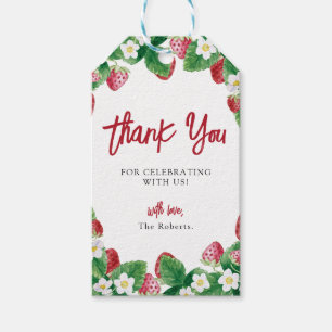 Summer Strawberry Baby Dusche Geschenkanhänger