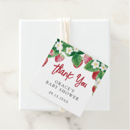 Summer Strawberry Baby Dusche Vielen Dank Geschenkanhänger
