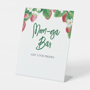 Summer Strawberry Baby Shower Mama-osa-Bar Sockelschild