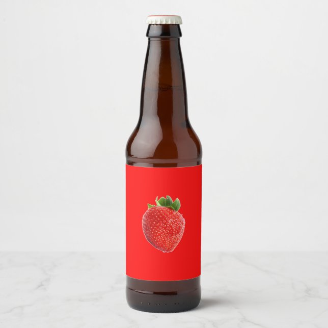 Summer Strawberry Bierflaschenetikett (Vorderseite)