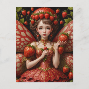 Summer Strawberry Fairy Postkarte