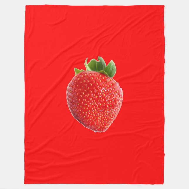 Summer Strawberry Fleecedecke (Vorderseite)