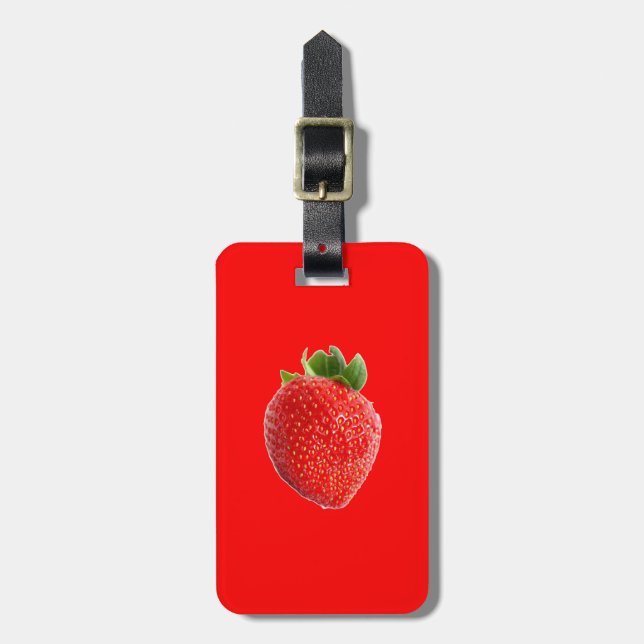 Summer Strawberry Gepäckanhänger (Vorderseite vertikal)
