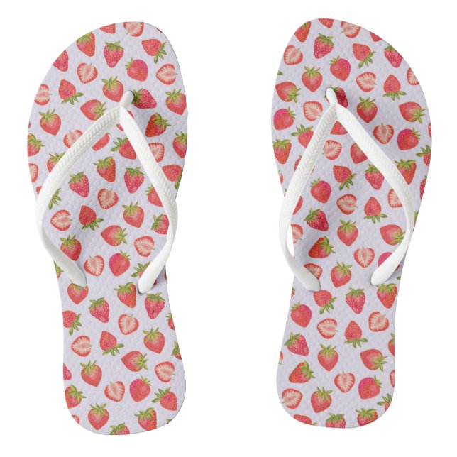 Summer Strawberry Pattern Flip Flops (Fußbett)